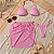 Conjunto Biquíni Trikini Kit 3 Peças Saia Moda Praia Piscina Rosa Claro - Imagem 7
