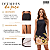 Vestido Curto Preto Barra Floral Alça Regulável Forrado - Imagem 2