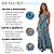 Vestido Longo Indiano Com Recortes E Alças Cruzadas Ajuste Azul Claro - Imagem 2
