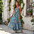 Vestido Longo Indiano Com Recortes E Alças Cruzadas Ajuste Azul Claro - Imagem 7
