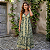 Vestido Longo Indiano Com Recortes E Alças Cruzadas Ajuste Verde - Imagem 6