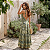 Vestido Longo Indiano Com Recortes E Alças Cruzadas Ajuste Verde - Imagem 8