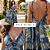 Vestido Longo Indiano Com Recortes E Alças Cruzadas Ajuste Azul Escuro - Imagem 5