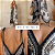 Vestido Indiano Boho Frente Única Estilo Lenço Chic Preto/Branco - Imagem 5