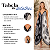 Vestido Indiano Boho Frente Única Estilo Lenço Chic Preto/Branco - Imagem 3
