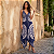 Vestido Indiano Boho Frente Única Estilo Lenço Chic Azul - Imagem 6