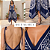 Vestido Indiano Boho Frente Única Estilo Lenço Chic Azul - Imagem 5