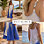 Vestido Trapézio Moda Indiano Viscose Soltinho Confortável Azul com branco - Imagem 5