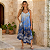 Vestido Trapézio Moda Indiano Viscose Soltinho Confortável Azul marinho - Imagem 6