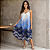 Vestido Trapézio Moda Indiano Viscose Soltinho Confortável Azul marinho - Imagem 7