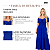 Vestido Longo Casual Soltinho Alcinha Babado Verão Festa Azul - Imagem 2
