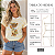 T-Shirt Moda Feminina Listrada 100% Algodão Ursa Fashionista Amarelo - Imagem 3