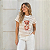T-Shirt Moda Feminina Listrada 100% Algodão Ursa Fashionista Bege - Imagem 7