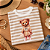 T-Shirt Moda Feminina Listrada 100% Algodão Ursa Fashionista Bege - Imagem 5