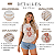 T-Shirt Moda Feminina Listrada 100% Algodão Ursa Fashionista Bege - Imagem 2