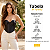 Cropped Corset Feminino Bico Acetinado Luxo Amarração Top Preto - Imagem 3