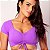 Top cropped soft lilás ajustável no busto - Imagem 1