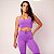 Top Candy fitness Lilás com alças duplas em poliamida - Imagem 2