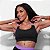 Top Candy Fitness Preto com alças duplas em poliamida - Imagem 1