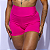 Short Cross Fitness rosa pink cós alto em poliamida - Imagem 1