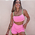 Short Fitness Pixie Cós Transpassado Rosa Confete Empina Bumbum - Imagem 1