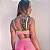 Top Bella Fitness Rosa Confete em Poliamida - Imagem 2