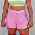 Short Fitness Run Transpassado Rosa Sorvete em Poliamida Duplo - Imagem 1