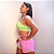 Short Fitness Run Transpassado Rosa Sorvete em Poliamida Duplo - Imagem 3