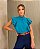 BLUSA GOLA ALTA COM JABOTS - Imagem 1
