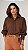 Camisa Feminina Punho Guipir Preta - Imagem 1