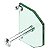 Kit Acessórios de Banheiro 5 Pçs Vidro Verde Cromado de Canto Blinglass - Imagem 3