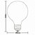 Lâmpada Filamento De Carbono E-27 40w 127v G80 2200k Luz Amarela Âmbar Taschibra - Imagem 2