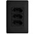 Tomada Tripla 2p+t De Embutir 250v 20a Habitat 4060 Preto Fame - Imagem 1
