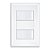 Interruptor Duplo Simples Distanciados Com Placa 16a/250v Evidence 2904 Branco Fame - Imagem 1
