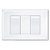 Interruptor Duplo Simples Distanciados Com Placa 16a/250v Evidence 2904 Branco Fame - Imagem 2