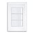 Interruptor Triplo Simples Com Placa 16a/250v Evidence 2907 Branco Fame - Imagem 1