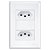 Tomada Dupla 2p+t Distanciada Com Placa 20a/250v Evidence 2916 Branco Fame - Imagem 1