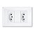 Tomada Dupla 2p+t Distanciada Com Placa 20a/250v Evidence 2916 Branco Fame - Imagem 2