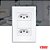 Tomada Dupla 2p+t Distanciada Com Placa 20a/250v Evidence 2916 Branco Fame - Imagem 3