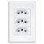 Tomada Tripla 2p+t Com Placa 10a/250v Evidence 3267 Branco Fame - Imagem 1
