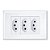 Tomada Tripla 2p+t Com Placa 10a/250v Evidence 3267 Branco Fame - Imagem 2