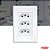 Tomada Tripla 2p+t Com Placa 10a/250v Evidence 3267 Branco Fame - Imagem 3