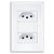 Tomada Dupla 2p+t Distanciada Com Placa 10a/250v Evidence 3890 Branco Fame - Imagem 1