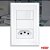 Interruptor Simples 16a/250w Com Uma Tomada 2p+t 20a/250w Evidence 2918 Branco Fame - Imagem 3