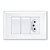Interruptor Duplo 16a/250w Com Uma Tomada 2p+t 10a/250w Evidence 2921 Branco Fame - Imagem 2