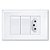 Interruptor Duplo 16a/250w Com Uma Tomada 2p+t 20a/250w Evidence 2922 Branco Fame - Imagem 2