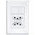 Interruptor Simples 16a/250w Com Tomada Dupla 2p+t 20a/250w Evidence 3534 Branco Fame - Imagem 1