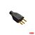 Plugue Juncao Macho Com Saida Lateral 180° 250v Preto Fame - Imagem 1