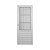 Porta De Alumínio Com Postigo 3 Vidros Mini Boreal Lado Direito 210x80cm Sólida Branca Mgm - Imagem 1
