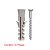 Parafuso Madeira Fenda Philips 3,8x40mm + Bucha Nylon Com Aba 6mm 10 Peças Sforplast - Imagem 1
